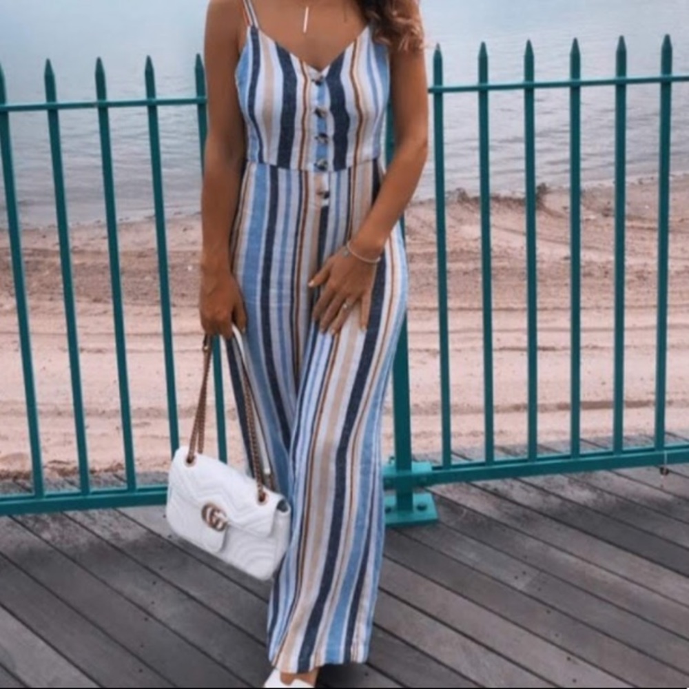 Striped jumpsuit